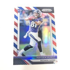 2018 Hayden Hurst Rookie Card RC Prizm Red White And Blue #208 Falcons Ravens